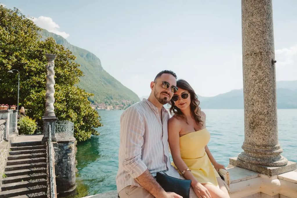 Servizio fotografico di coppia sul Lago di Como